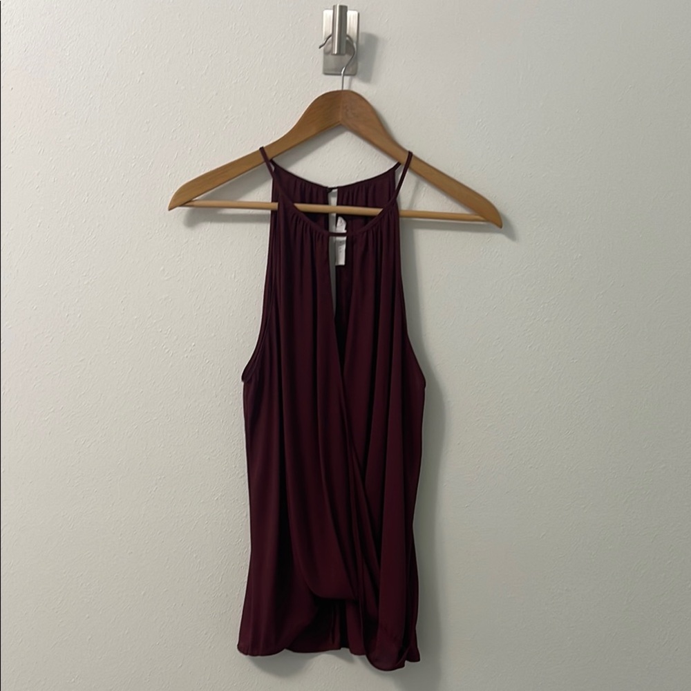 Elegant Burgundy Sleeveless Top